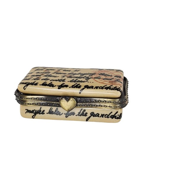 CBK Ltd Porcelain Magdspuri Letter Postcard Postage Mail Trinket Box - Picture 1 of 8